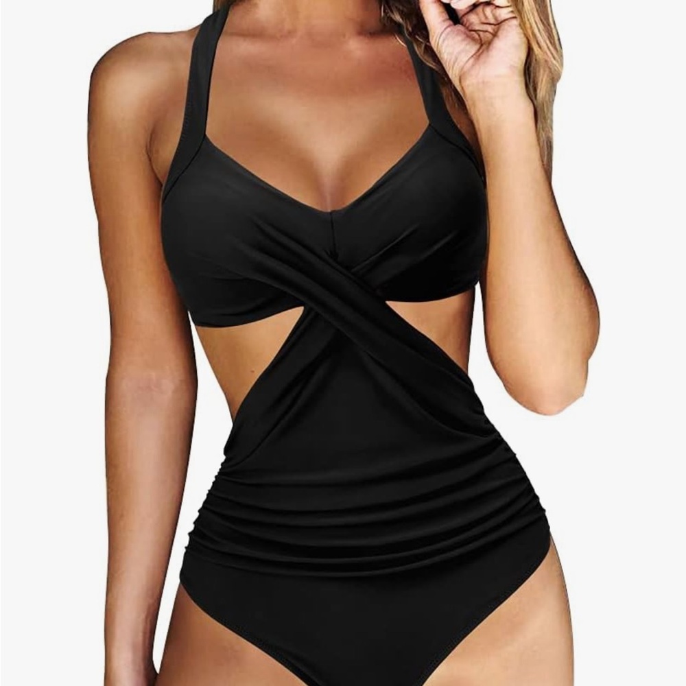 Black Cutout One-Piece Swimsuit
